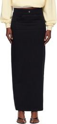 Coperni Black Jogging Midi Skirt