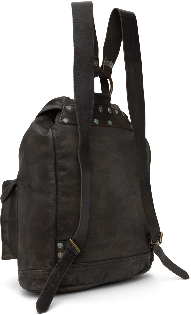 RRL Brown Leather Rucksack Backpack RRL