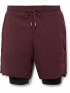 Lululemon - License to Train Tapered Stretch Recycled-Shell Drawstring Shorts - Burgundy