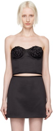 Marc Jacobs Black 'The Satin Rose' Corset