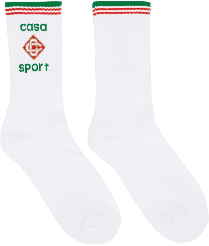 Casablanca White 'Casa Sport' Socks Casablanca