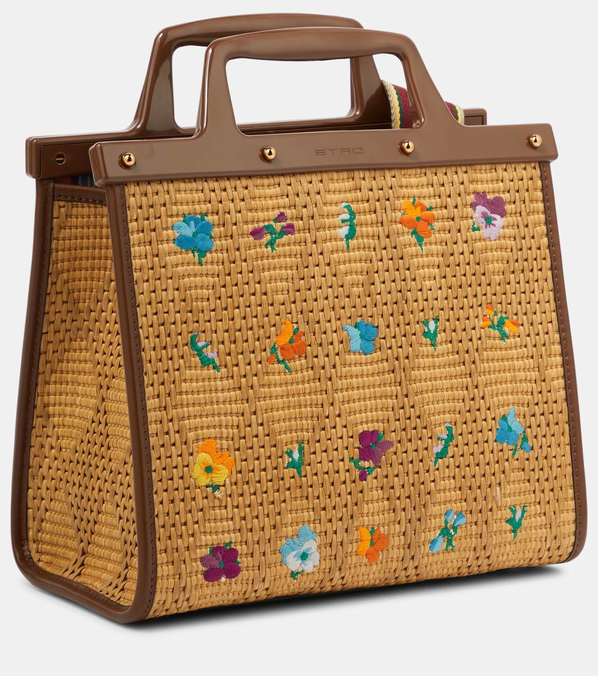 Etro Love Trotter Small raffia tote bag Etro