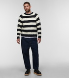 Undercover - Striped mohair and wool blend sweater