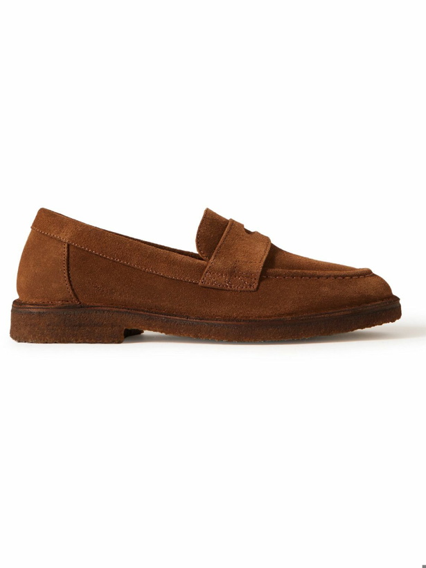 Photo: Drake's - Suede Penny Loafers - Brown