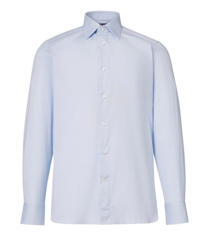 Photo: Zegna Cotton-blend poplin shirt