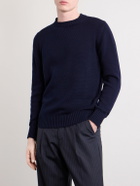 William Lockie - Knitted Cotton Sweater - Blue