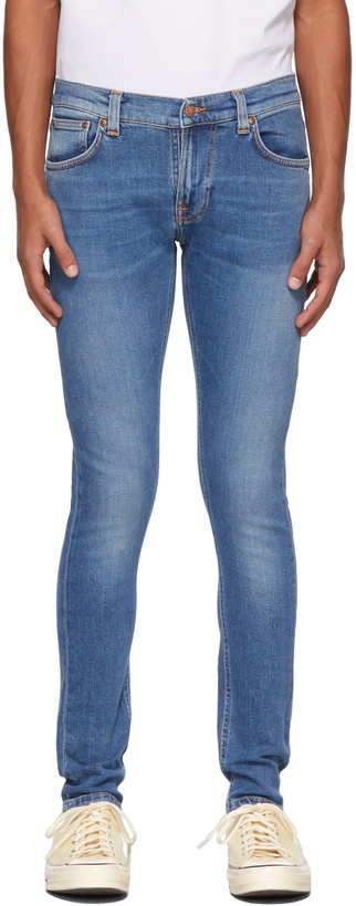 Photo: Nudie Jeans Blue Tight Terry Jeans