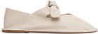 HEREU Off-White Llasada Supple Shiny Ballerina Flats