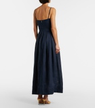 Agua by Agua Bendita Sula floral-appliqué linen maxi dress
