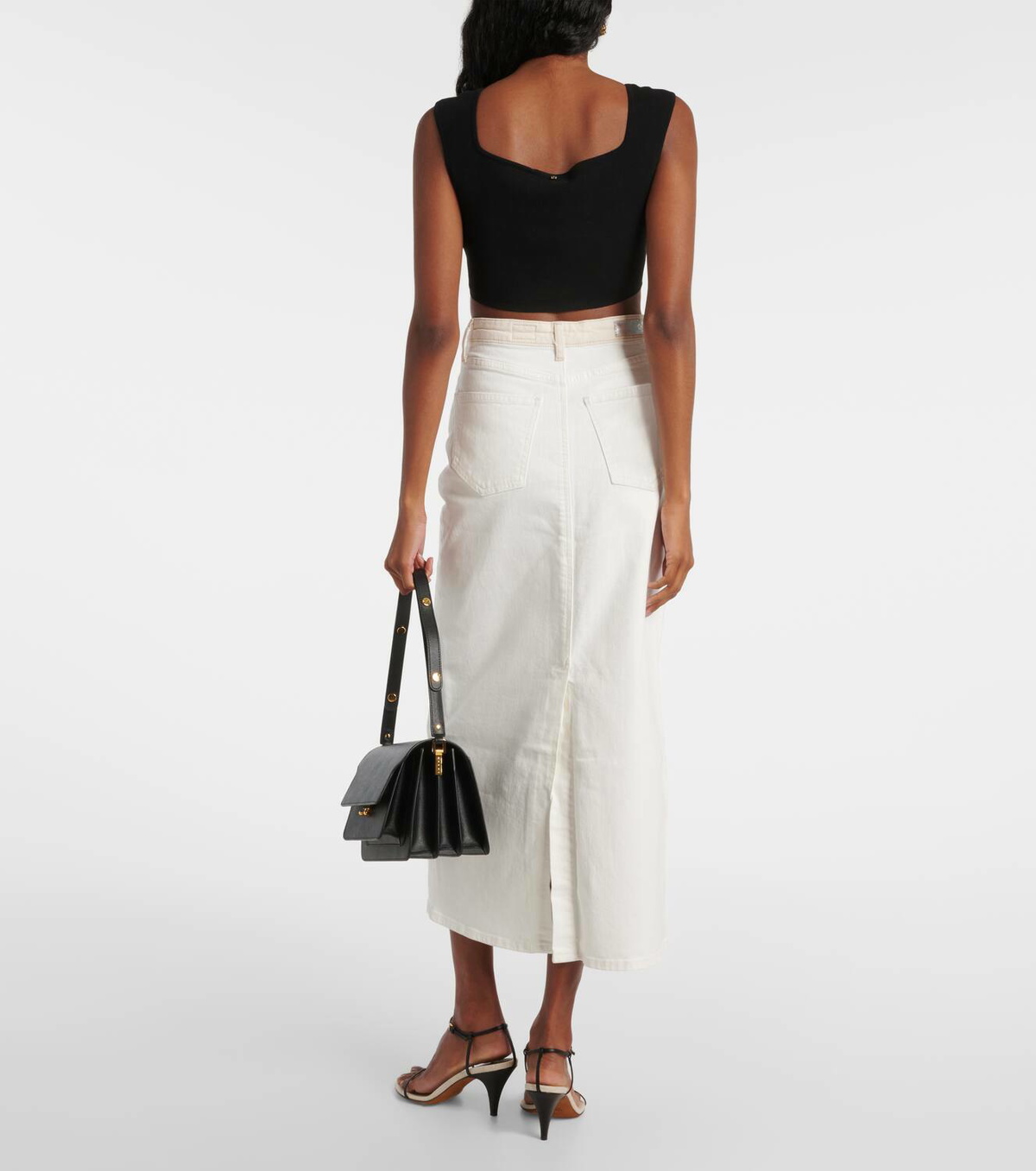 AG Jeans Denim maxi skirt