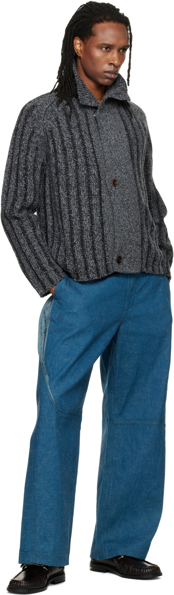 NULLUS Blue Low Poly Shift Jeans