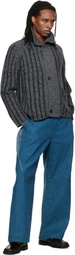 NULLUS Blue Low Poly Shift Jeans