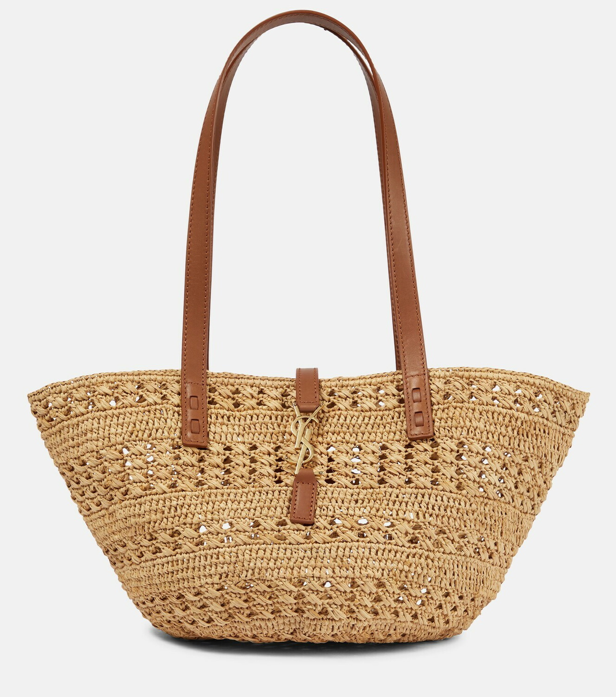 Saint Laurent Panier Small Raffia Tote