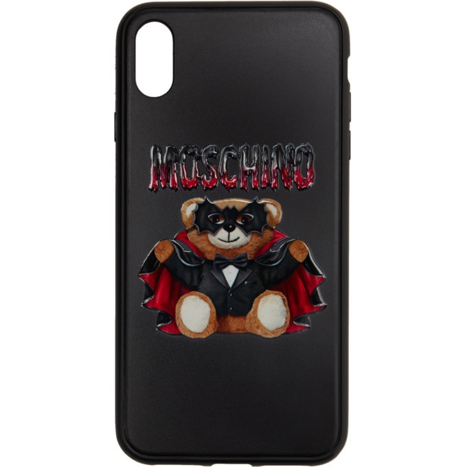 Photo: Moschino Black Teddy Bear iPhone XS Max Case