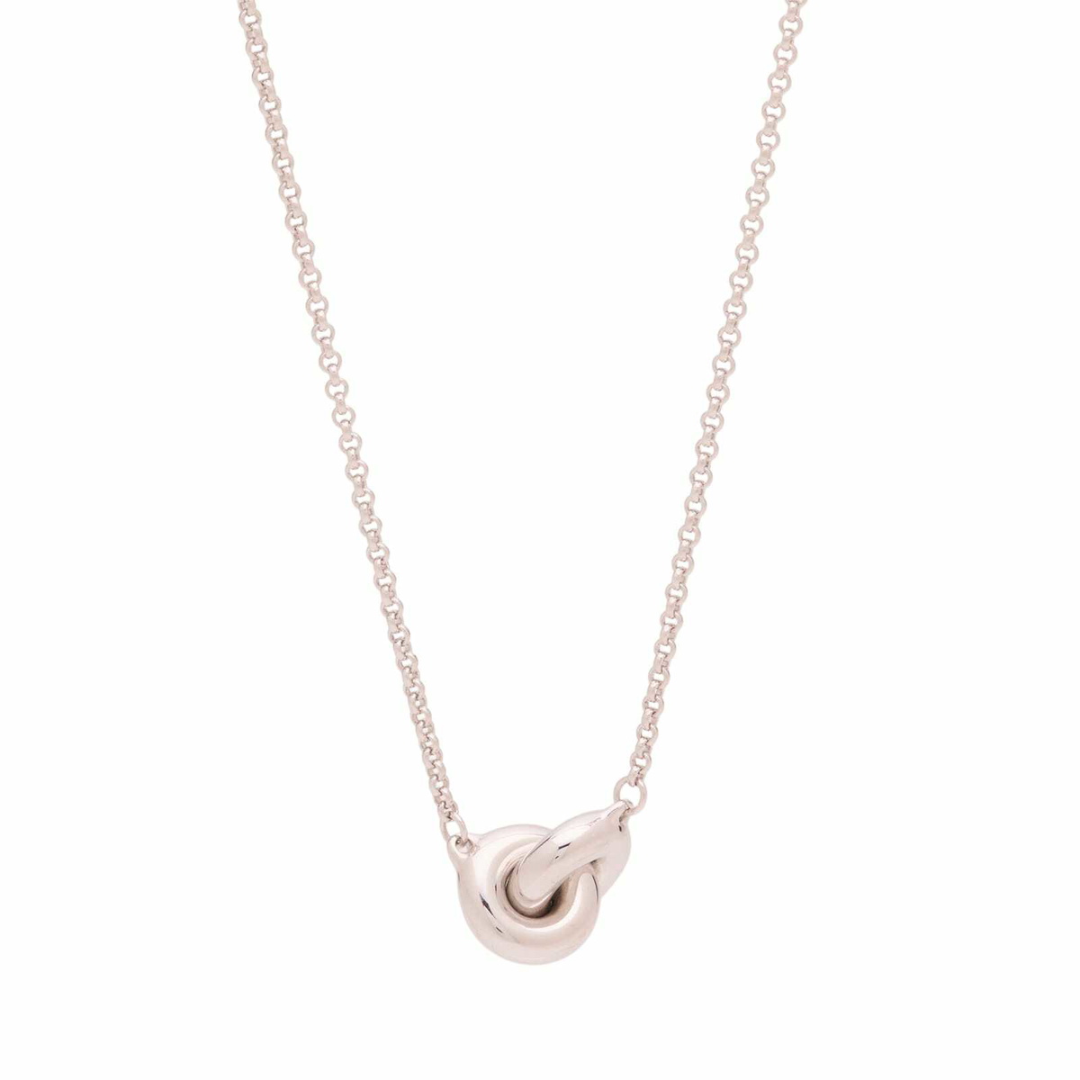 Tom Wood 20.5" Sphere Double Pendant Necklace in Silver 