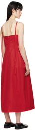 CO Red Bustier Midi Dress
