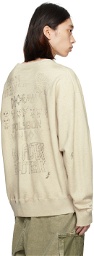 Miharayasuhiro Off-White Distressed Sweatshirt