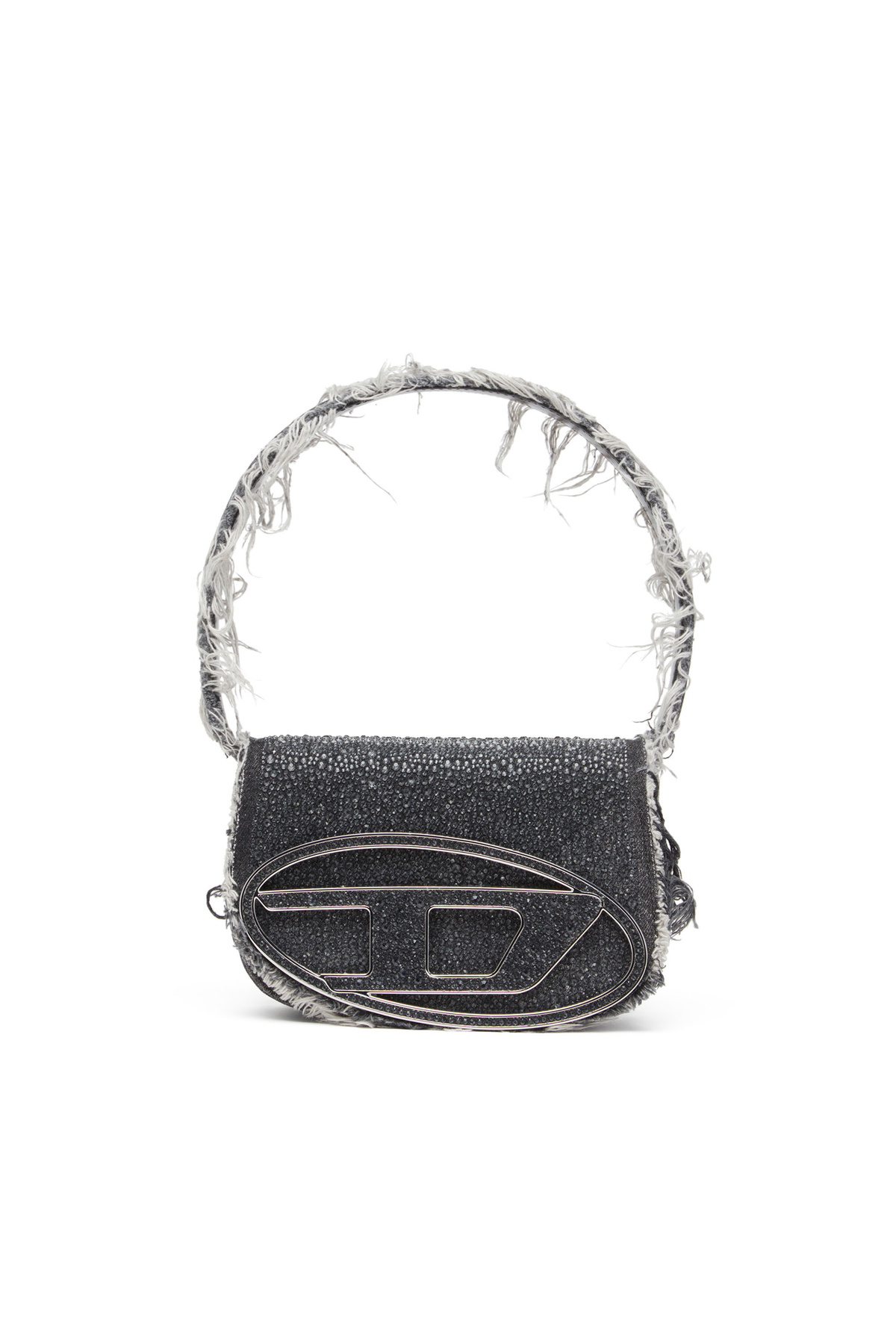 Diesel 1DR-Iconic shoulder bag in denim and crystals Diesel 1DR-Iconic shoulder bag in denim and crystals