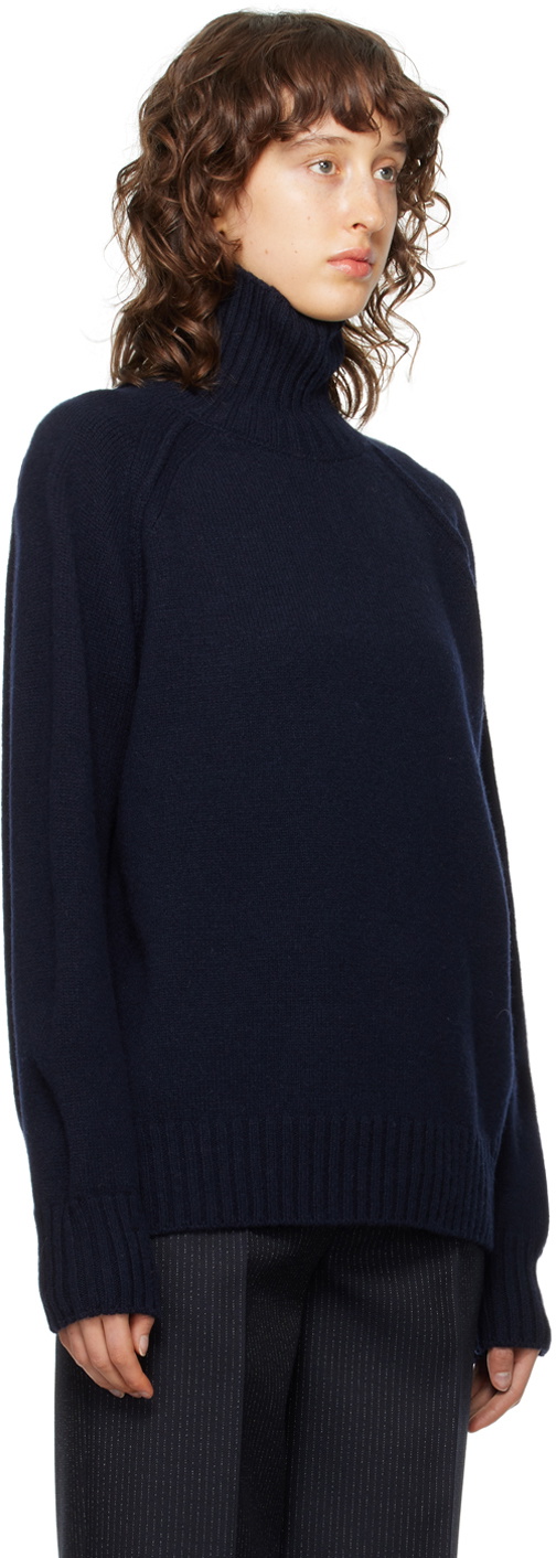 Róhe Navy Raglan Turtleneck Róhe