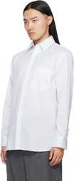 Paul Smith Blue & White Textured Stripe Shirt