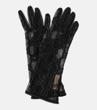 Gucci GG embroidered tulle gloves