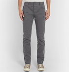 James Perse - Grey Slim-Fit Cotton-Blend Twill Trousers - Gray