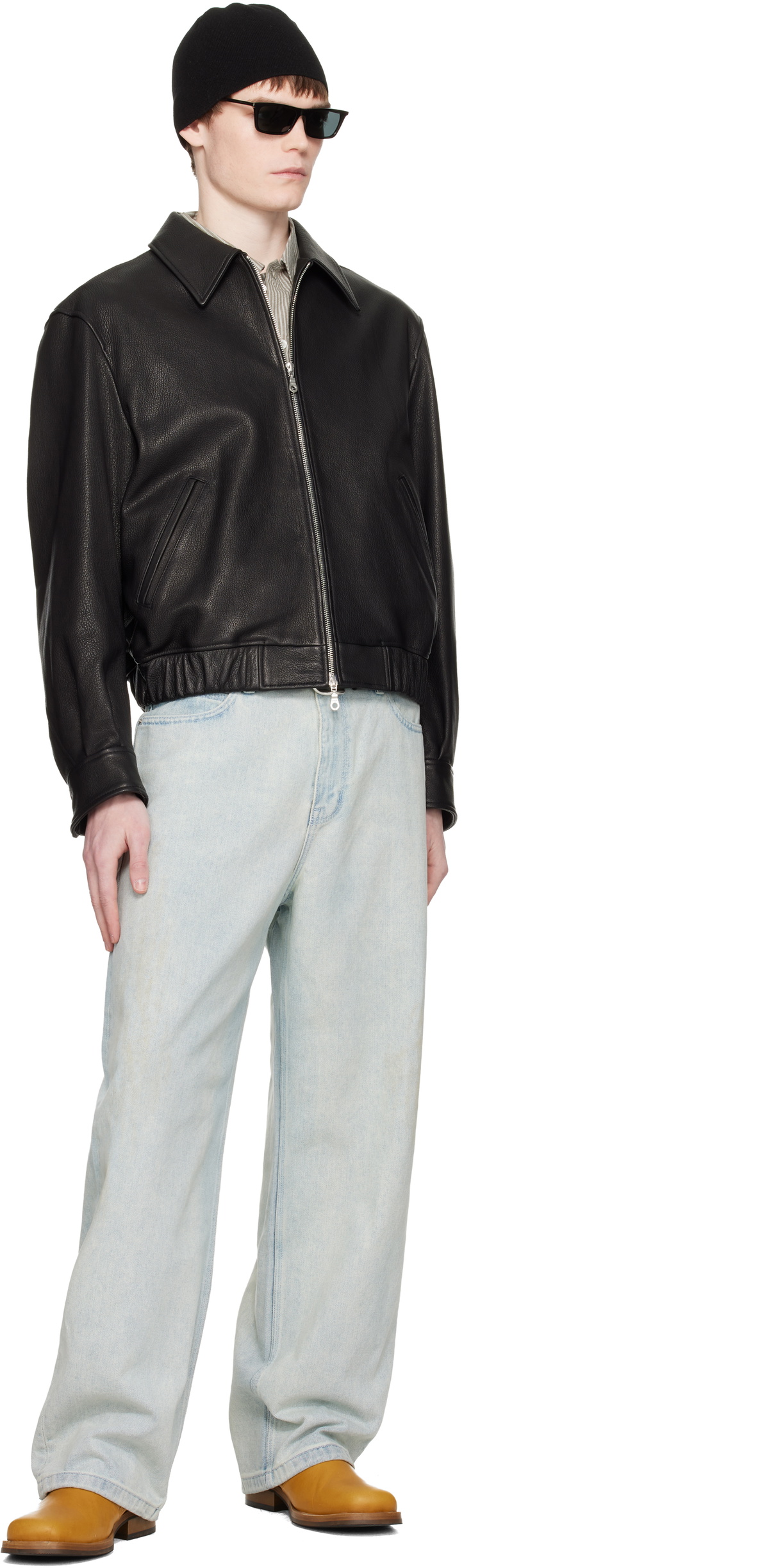 COOR Black Goatskin Blouson Jacket