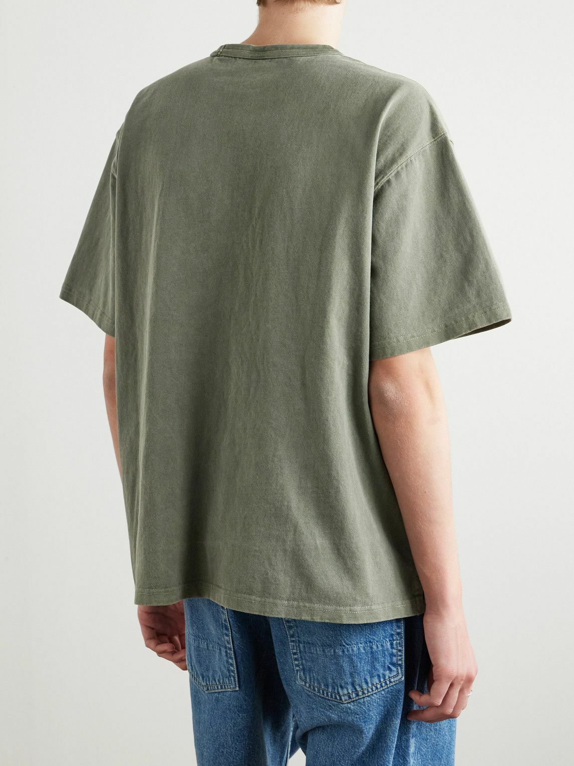 FrizmWORKS - Garment-Dyed Cotton-Jersey T-Shirt - Green