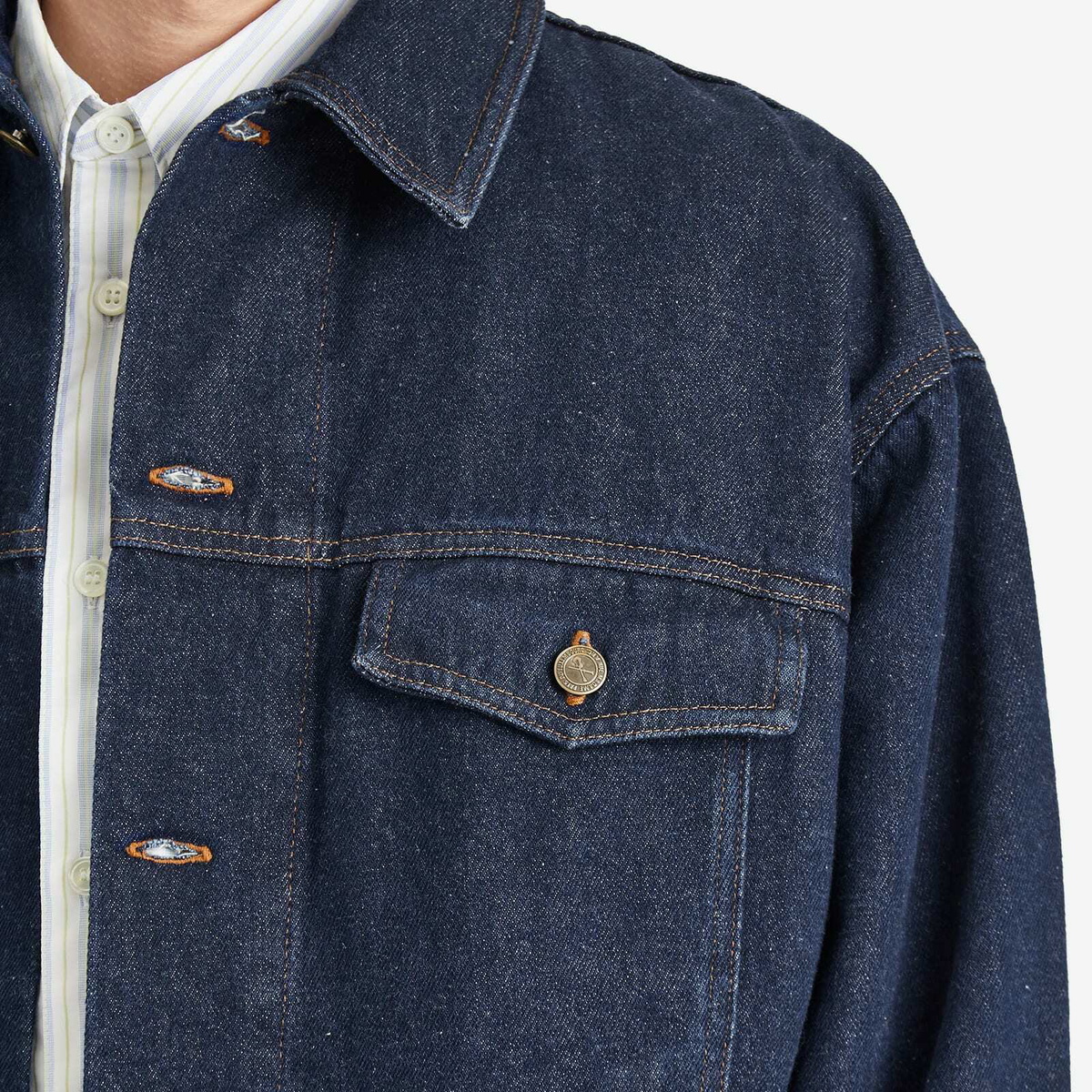 A.P.C. Men's Elvis Denim Jacket in Washed Indigo A.P.C.