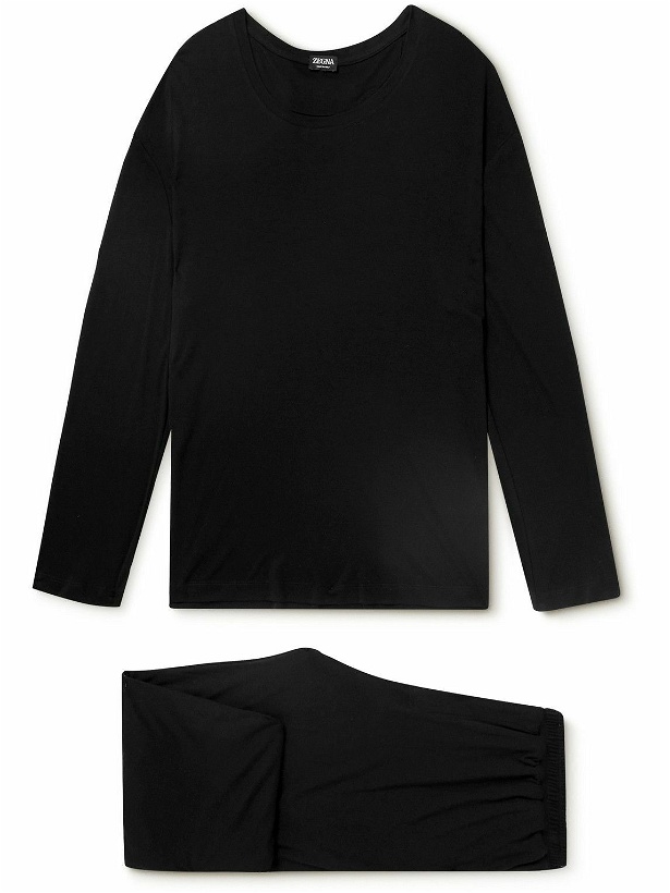 Photo: Zegna - Lyocell Pyjama Set - Black
