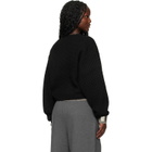 Fear of God ESSENTIALS Black Holiday Heavy Waffle 90s Crewneck Sweater