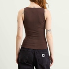 SKIMS Women's Smooth Layers Square Neck Tank Top in Espresso