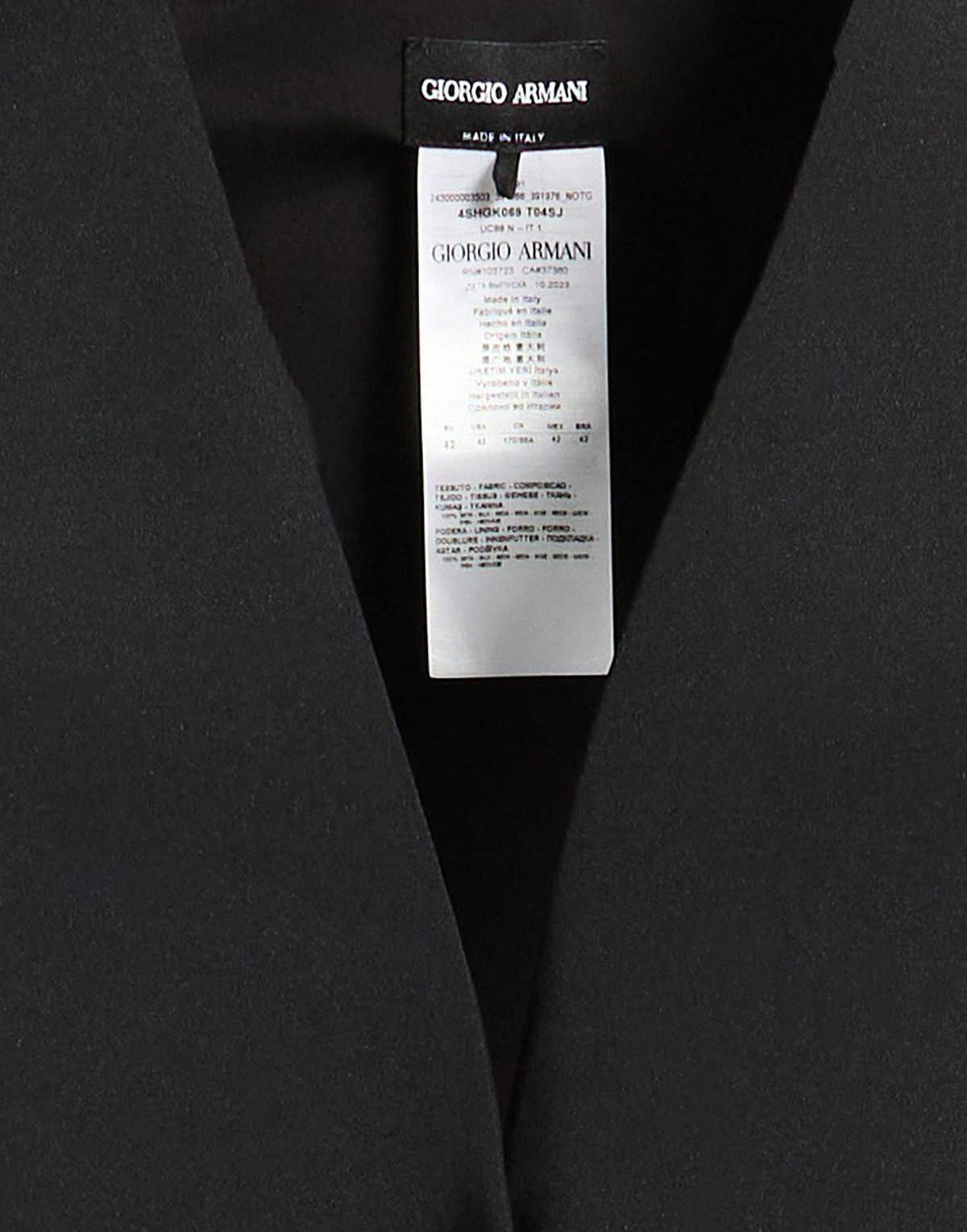 Giorgio Armani Womens Tailored Vest in Black