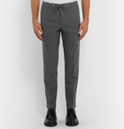 NN07 - Slim-Fit Tapered Cropped Woven Drawstring Trousers - Gray