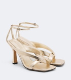 Bottega Veneta Riva metallic leather sandals