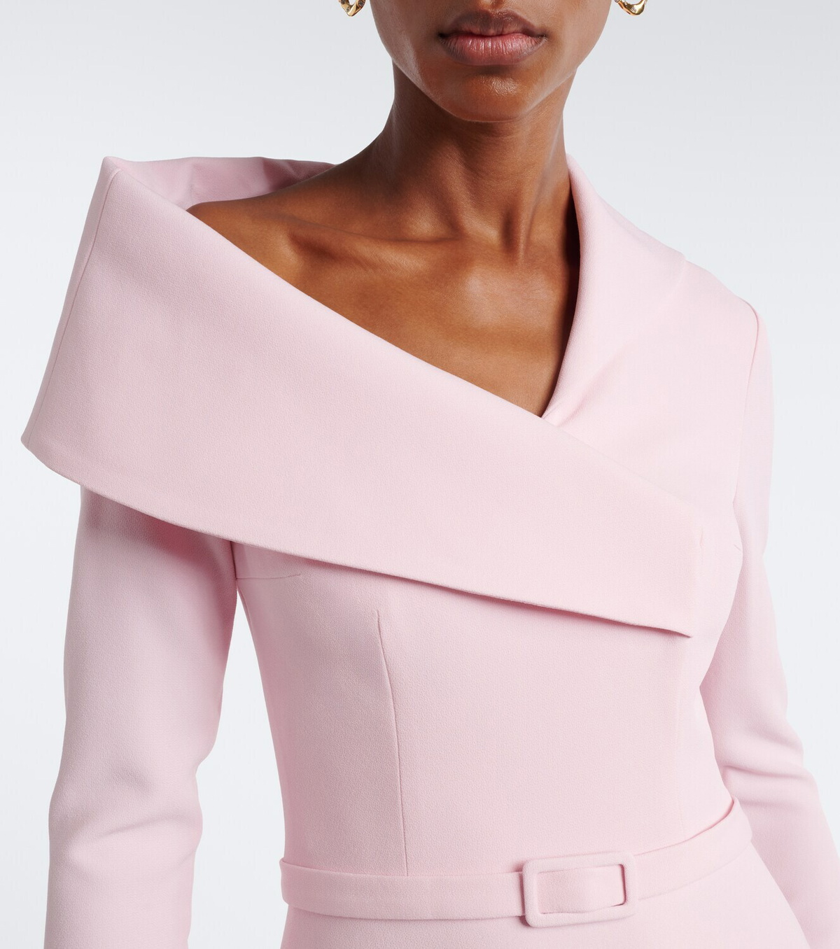 Safiyaa Odelle asymmetric crêpe midi dress