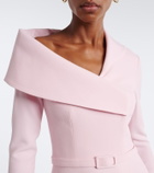 Safiyaa Odelle asymmetric crêpe midi dress