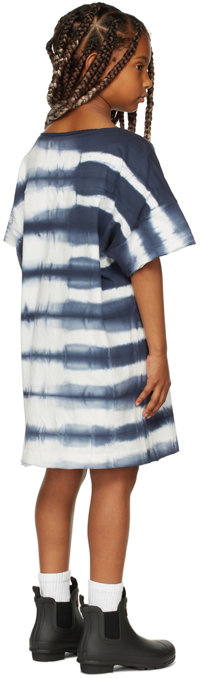 Repose AMS Kids Blue & White Tie-Dye T-Shirt Dress