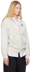 ADER error Gray Sig; TRS Tag 01 Zip-Up Hoodie