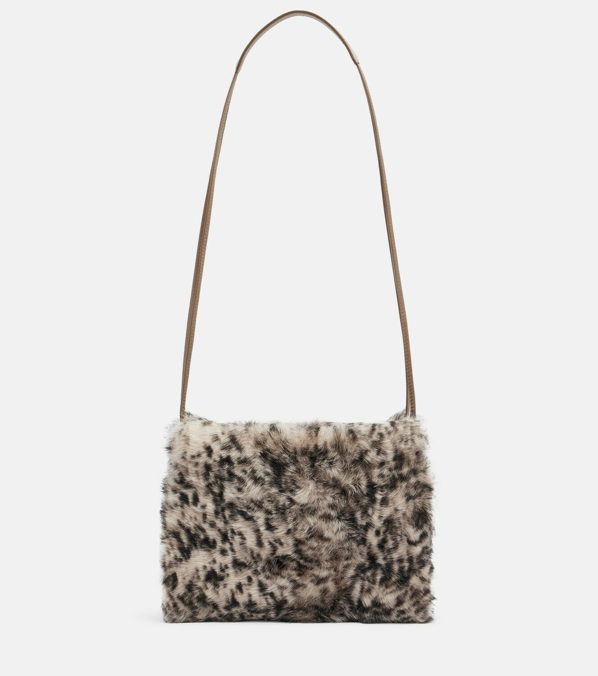 Brunello Cucinelli Mellow Small lynx-print shearling shoulder bag