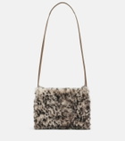 Brunello Cucinelli Mellow Small lynx-print shearling shoulder bag