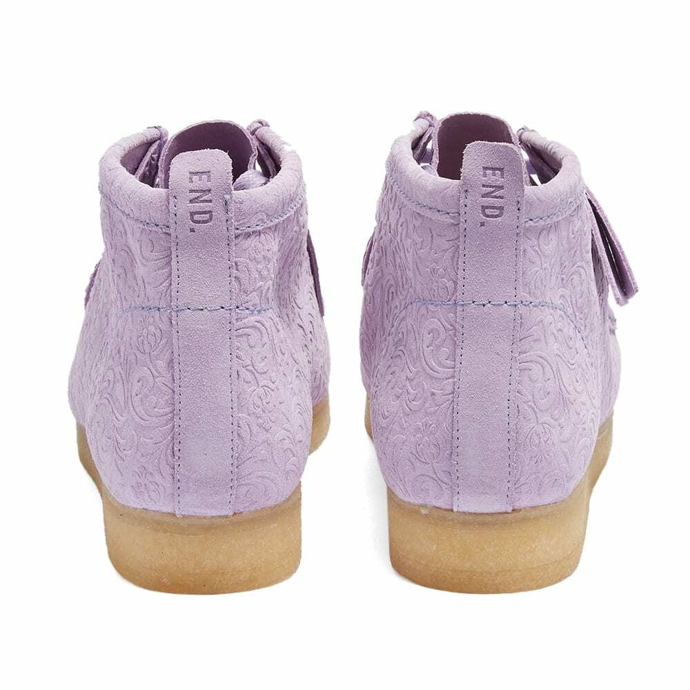 END. x Clarks Originals Oxford Flowers Wallabee Boot in Lilac