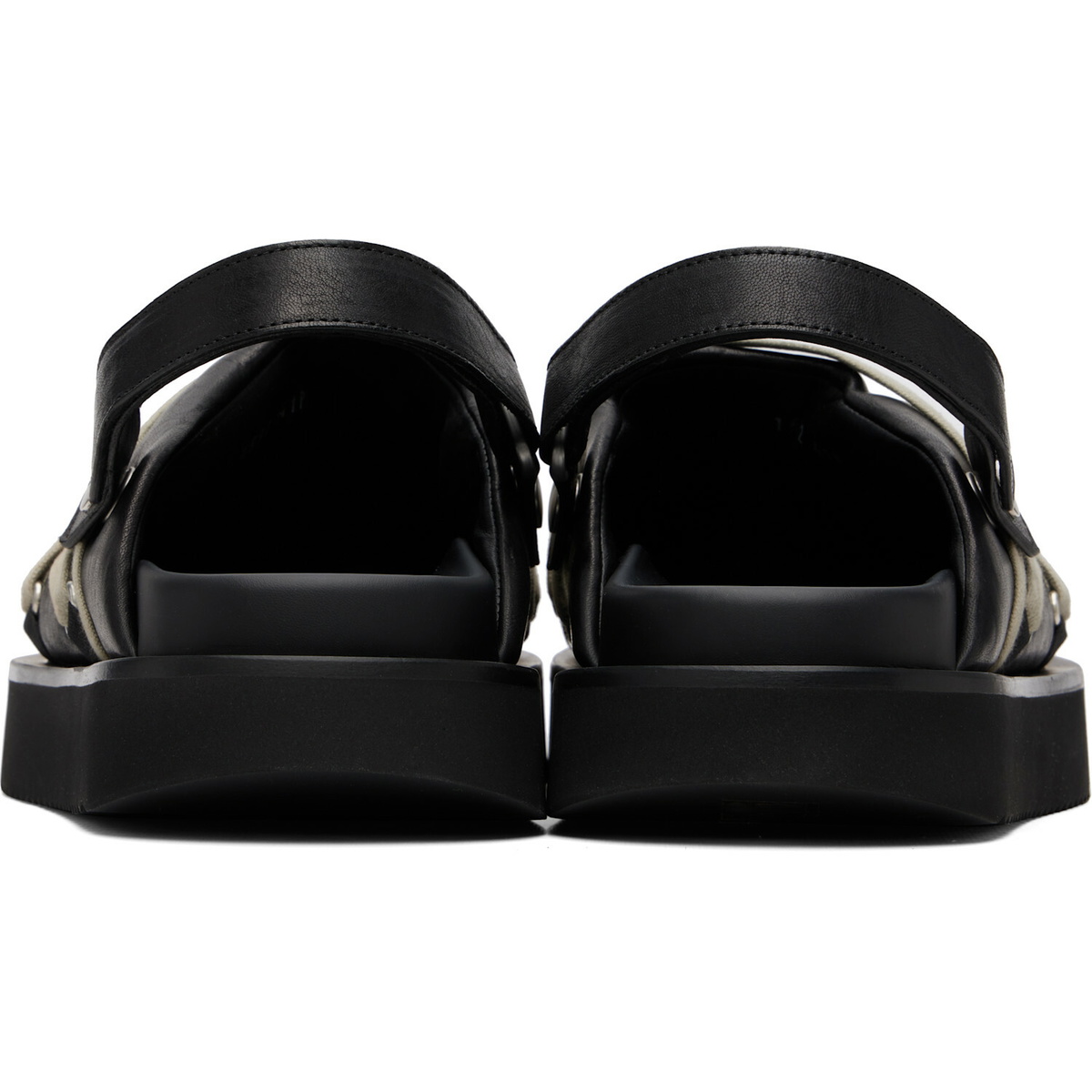 Rick Owens Black Tower Padded Megalace Platform Loafers