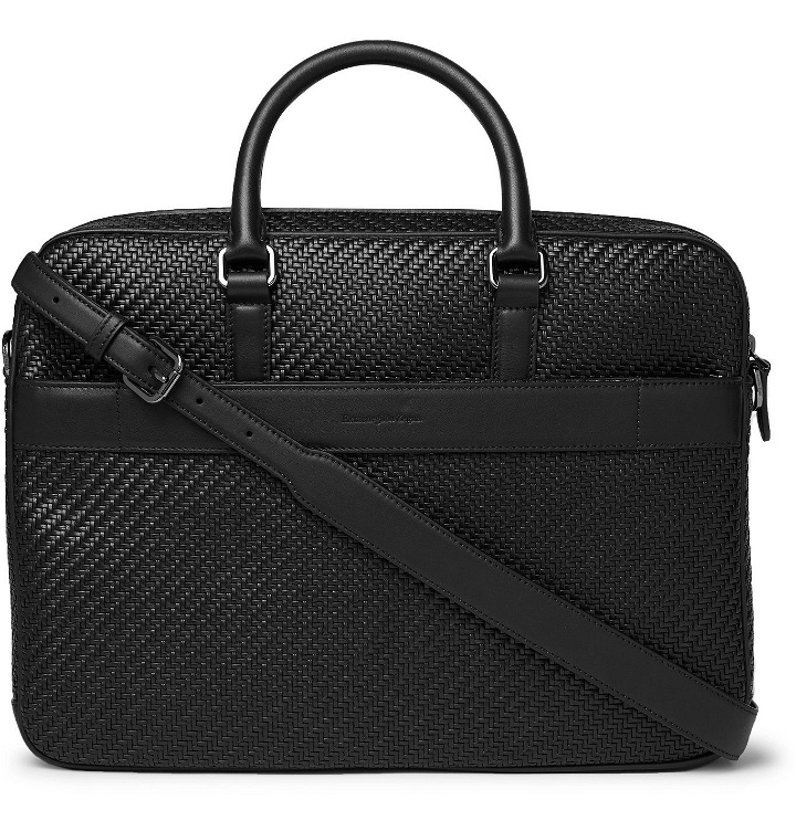 Photo: Ermenegildo Zegna - PELLETESSUTA Woven Leather Briefcase - Black
