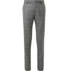 DUNHILL - Kensington Slim-Fit Prince of Wales Checked Wool and Silk-Blend Suit Trousers - Gray