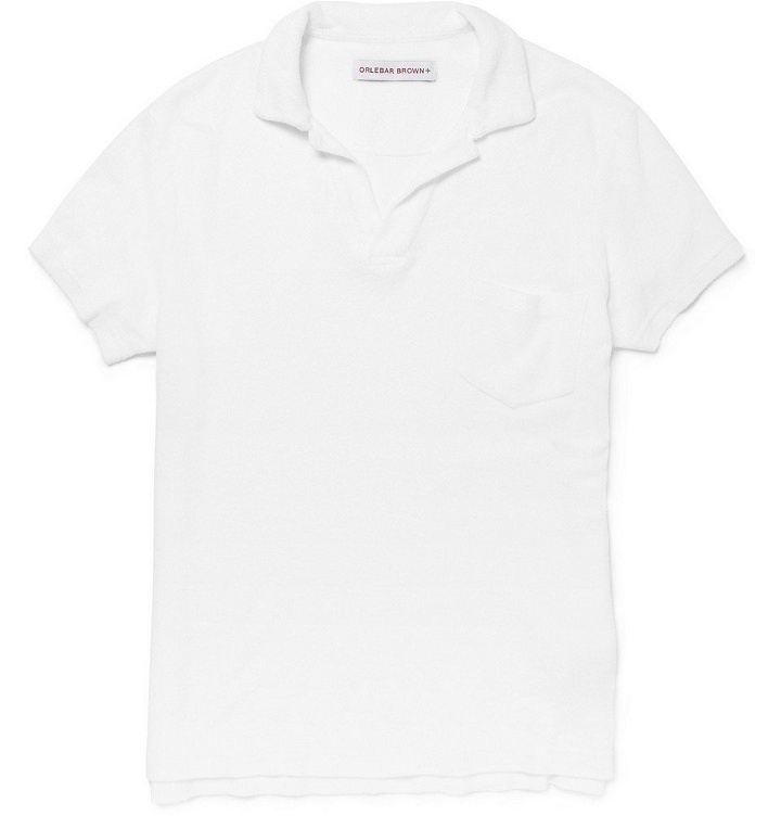 Photo: Orlebar Brown - Cotton-Terry Polo Shirt - Men - White