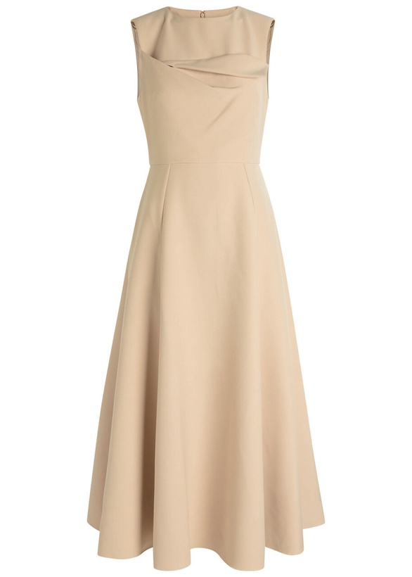 Photo: Roland Mouret Panelled Crepe Midi Dress Cream