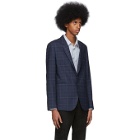 PS by Paul Smith Navy Check Unlined Blazer