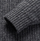 Alex Mill - Contrast-Tipped Ribbed Merino Wool-Blend Rollneck Sweater - Charcoal