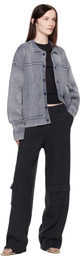 Aya Muse Blue Knit Button Up Cardigan